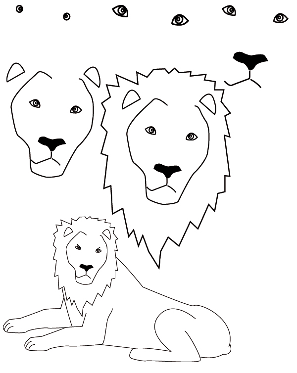 drawing lion