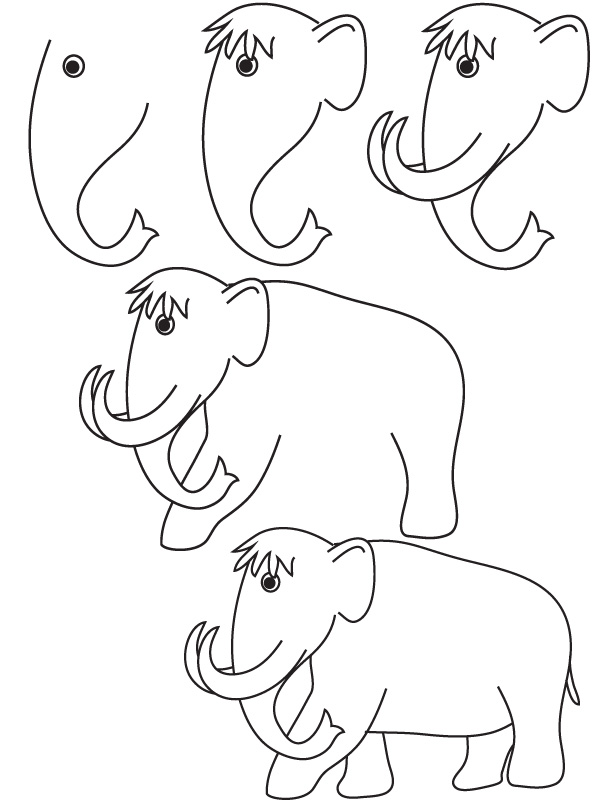 drawing mammoth