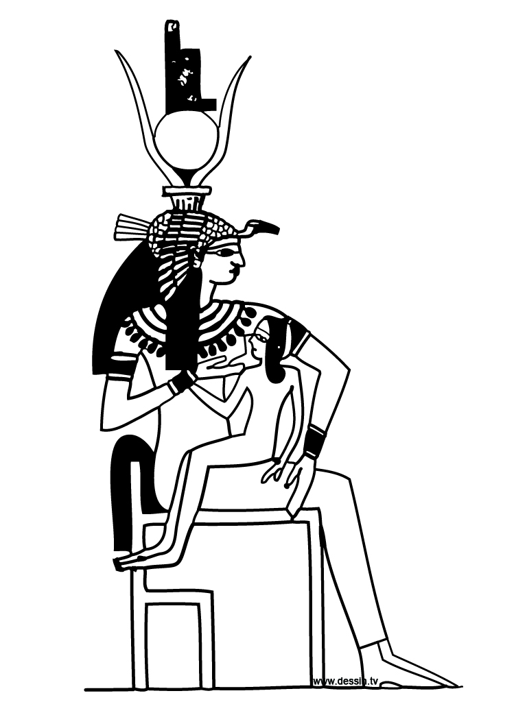 coloring egyptian-goddess