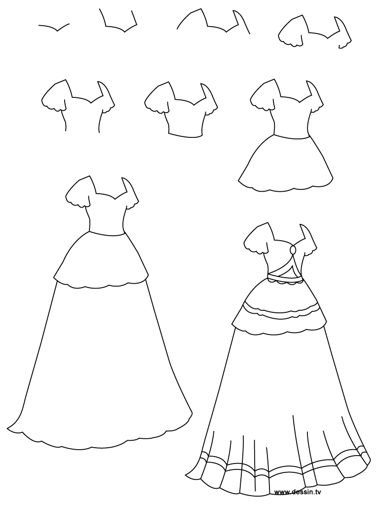 drawing princess-dress