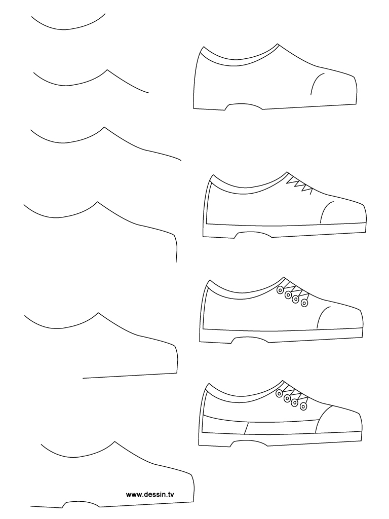 Drawing shoes