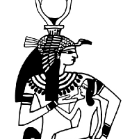 Coloring egyptian goddess