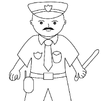 Coloring policeman
